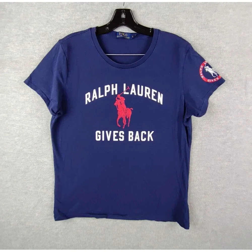 Polo‎ Ralph Lauren Mens Shirt Extra Large Blue Volunteer Gives back Pony Preppy